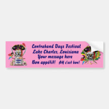 Pirat Lafitte Gumbo-Richterlogo Ansicht-Andeutunge Autosticker