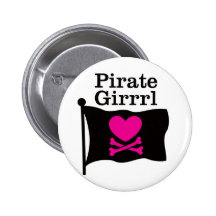 Pirate Girrrl Pin's Avec Agrafe