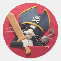 Piraten-Kätzchen-Aufkleber