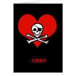 Piraten-Piratenflaggevalentine-Karte