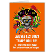 Piraten-Schablonen-Karneval Karte