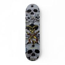 Piratenschädel cooler Skateboardentwurf