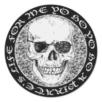 Piratenschädel Runder Aufkleber