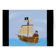 Pirates de la carte de voeux d'hinterland