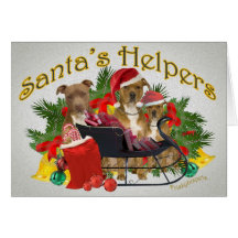 Pitbull Sankt Helfer-Weihnachtskarten