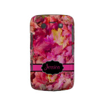 PixDezines Ahorn-Blätter heißen Rosas/Fall Blackberry Bold Etuis