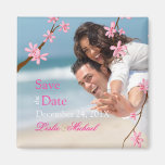 PixDezines Kirschblüte, Save the Date Foto Kühlschrankmagnet