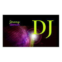 PixDezines rétro DJ+tuiles de disco Modèle De Carte De Visite