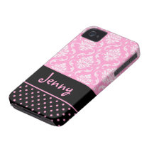 PixDezines Vendome Damast/Rosa+Black/DIY Farbe