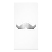 Pixel de moustache cartes avec photo