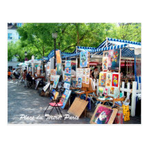 Place du Tertre, Paris Carte Postale