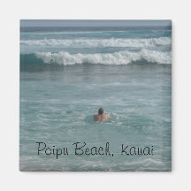 Plage de Poipu, Kauai Magnets Pour Réfrigérateur
