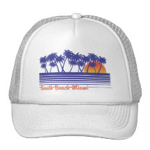 Plage du sud Miami Casquette De Camionneur