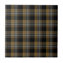 Plaid de Brown foncé et d'or Carreaux