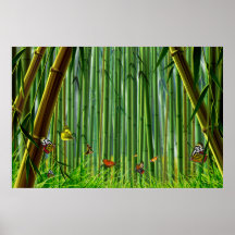 Plakat der Bambus-u. Schmetterlings-Kunst-1