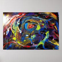 Plakat einer abstrakten Acrylmalerei
