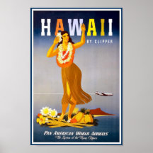 Plakat-Hawaii Vintage Anzeige