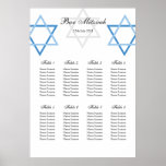 Plan d'allocation des places de Tableau de Mitzvah Affiches