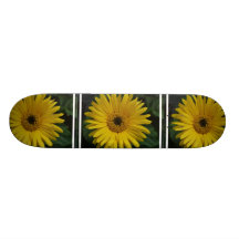 Planche à roulettes jaune de marguerite