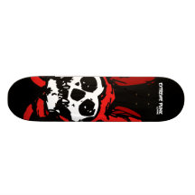 Planche à roulettes punk extrême de crâne de lapin