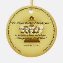 Pläne für Hoffnungs-und Zukunft-Verzierung Weihnachtsbaum Ornament