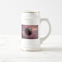 Planètes dans un univers rose tasse à café