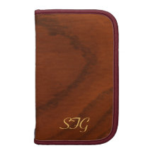 Planificateur quotidien de monogramme en bois du g agendas folio