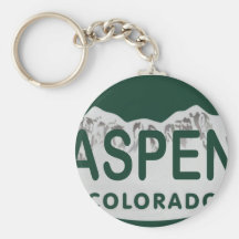 Plaque minéralogique d'Aspen le Colorado Porte-clés