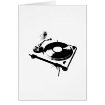 Plaque tournante du DJ Carte De Vœux