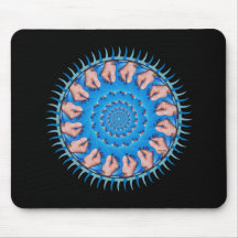 Plastique bleu tapis de souris