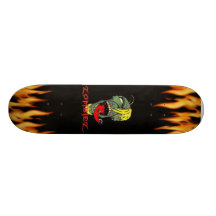 PLATE-FORME DE FLAMME DE LOGO DE ZOMBIEZ PLATEAU DE SKATEBOARD