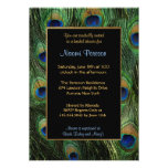 Plumes de paon - douche nuptiale cartons d'invitation