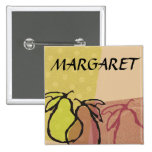 Poires de fruit d'art faisant cuire le badge nomin