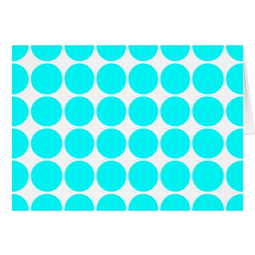 Pois cyan Girly chic élégant pour elle Carte