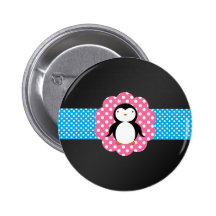 Pois de fantaisie de pingouin badges