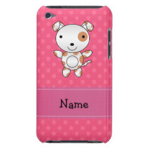 Pois nommé personnalisé de rose de chien coque barely there iPod