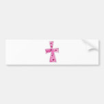 Pois rose croisé adhésif pour voiture