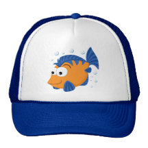Poissons mignons casquettes