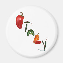 Poivrons de piment de l'Italie Aimants