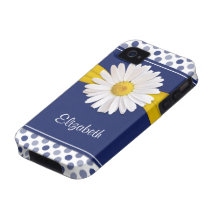 Polka-Punkt-Gänseblümchen iPhone 4 Case-MateVibe