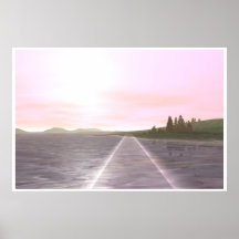 Pont au-dessus de l'eau préoccupée posters