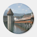 Pont de chapelle, luzerne, Suisse Aimant Pour Réfrigérateur