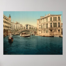 Pont de Rialto et canal grand, Venise, Italie Posters