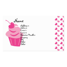 Pop-Herz-kleiner Kuchen Visitenkarte