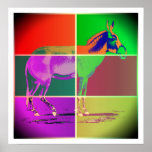 Popart au néon :  somaliensis d'asinus posters