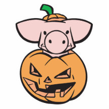 porc mignon en citrouille de Jack-o'-lantern Photo Sculptures