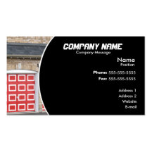 Porte rouge de garage cartes de visite personnelles