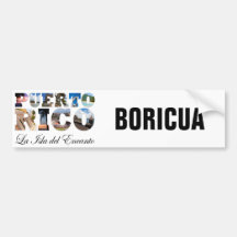 Porto Rico La Isla Del Encanto Boricua Autocollant Pour Voiture