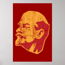 portrait de cccp de Vladimir Lénine Affiche