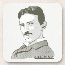 Portrait de Nikola Tesla dessous de verre liège